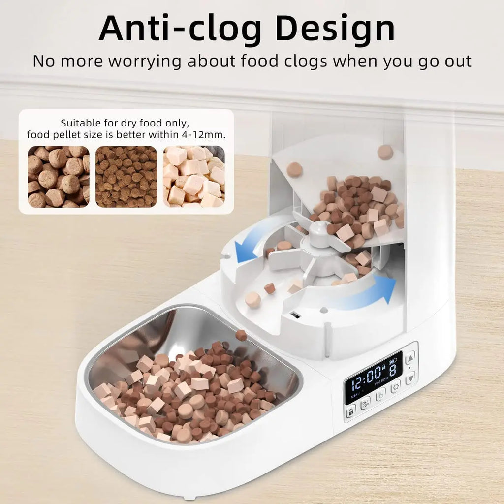 4L Automatic Pet Feeder Button Version Auto Cat Food Dispenser Accessories Smart Control Pet Feeder for Cats Dog Dry Food