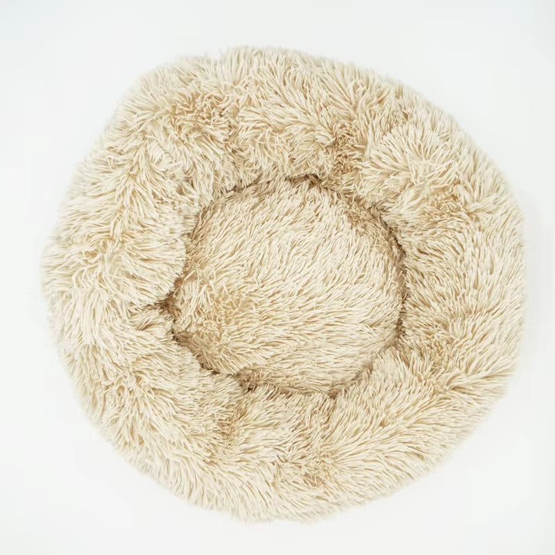 Pet Dog Bed for Dog Large Big Small for Cat House round Plush Mat Sofa Dropshipping Products Pet Calming Bed Dog Donut Bed