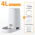 4L Automatic Pet Feeder Button Version Auto Cat Food Dispenser Accessories Smart Control Pet Feeder for Cats Dog Dry Food