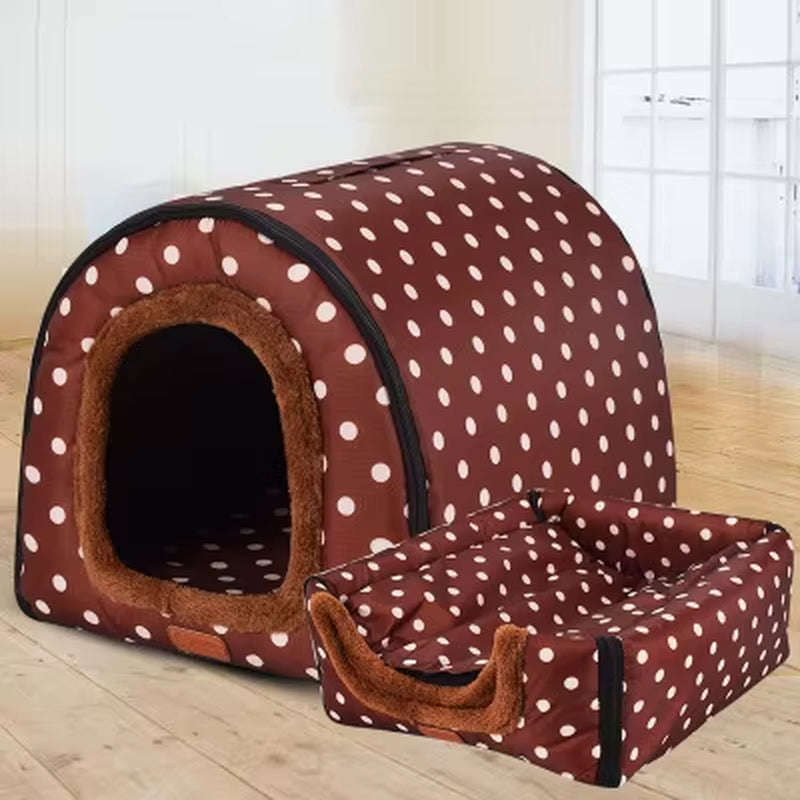 New Warm Dog House Comfortable Print Stars Kennel Mat for Pet Puppy Foldable Cat Sleeping Bed High Quality Pet Products